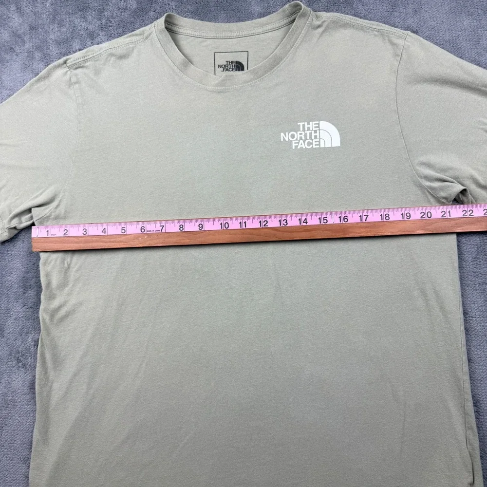 The North Face Mens Large Sage Green Box Logo Never Stop Exploring T-Shirt L